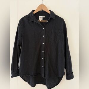 ONLY Linen Blend Button Down Shirt, size small.